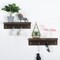 2pcs Floating Wooden Wall Mount Shelves Display Unit Shelf Set Storage Display